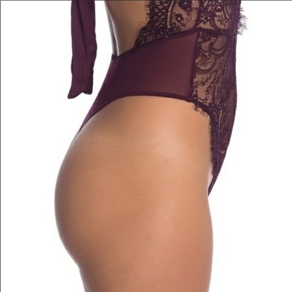 Free People Showoff  Bodysuit Metallic Fig XS - Picture 7 of 13